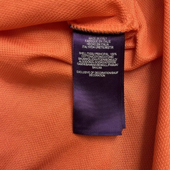 Ralph Lauren Purple Label Men's Coral Pink Polo Shirt Embroidered Pony Pique XL - Picture 4 of 11